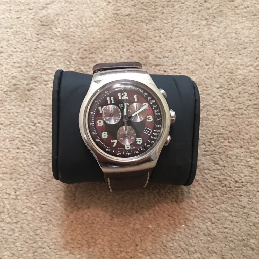 Swatch snakeskin strap watch